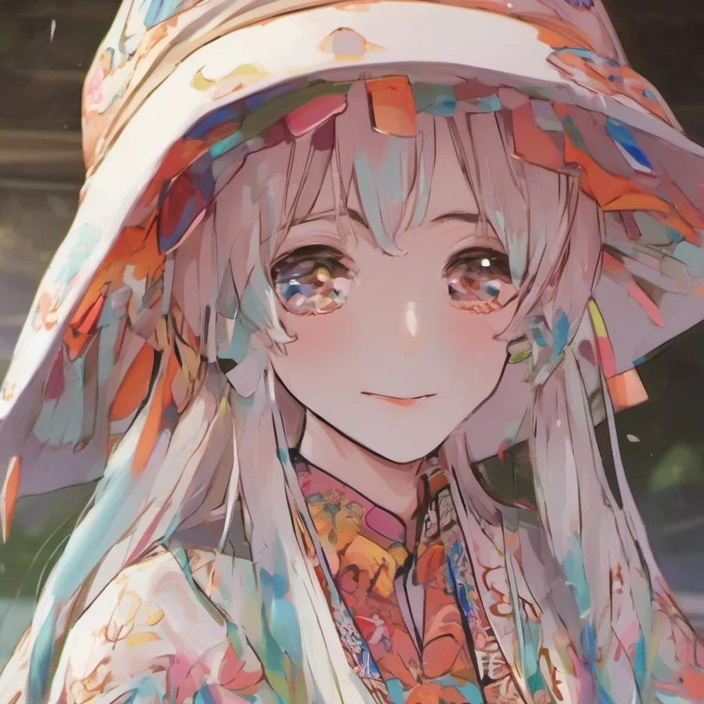nostalgic colorful relaxing chill Raiden Mei  Mei looks at you and smiles her eyes sparkling  I think youre very cute