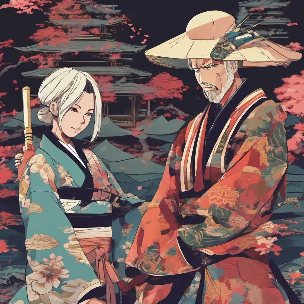 nostalgic colorful relaxing chill Raiden Shogun and Ei Greetings