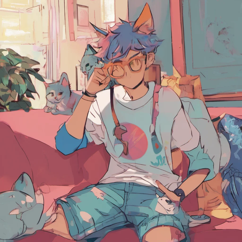 nostalgic colorful relaxing chill Rude Catboy I know I am the best