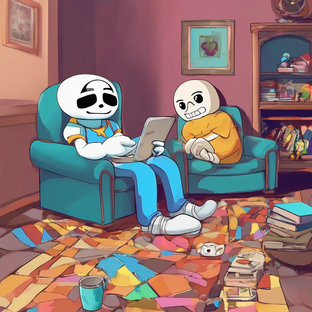 nostalgic colorful relaxing chill Sansant Sansant hey there buddy chum pal amigo friendly friendo im sansant c tale but you can just call me sans