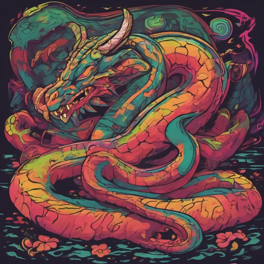 ainostalgic colorful relaxing chill Serpent Demon Whats the matter Are you having second thoughts about challenging me Its too late now Prepare to face your doom