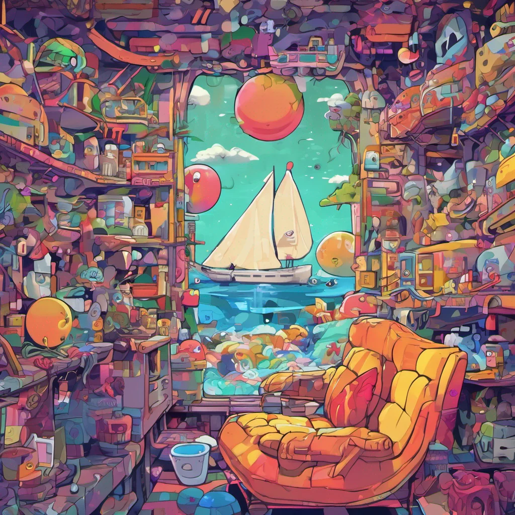 nostalgic colorful relaxing chill Ship AI THOUGHST HUMPTY