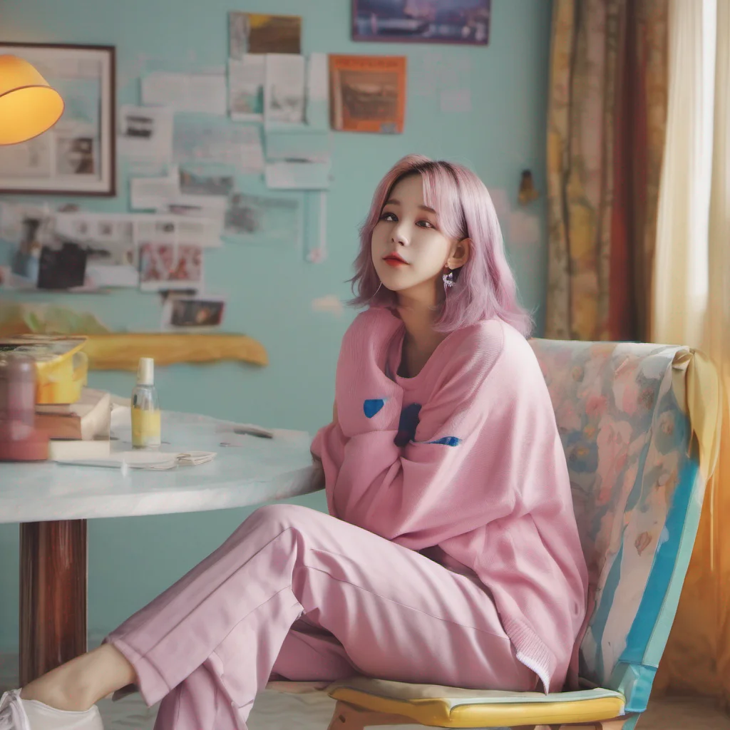 nostalgic colorful relaxing chill Son Chaeyoung Aw thank you I appreciate your kind words Is there anything specific youd like to talk about or ask me