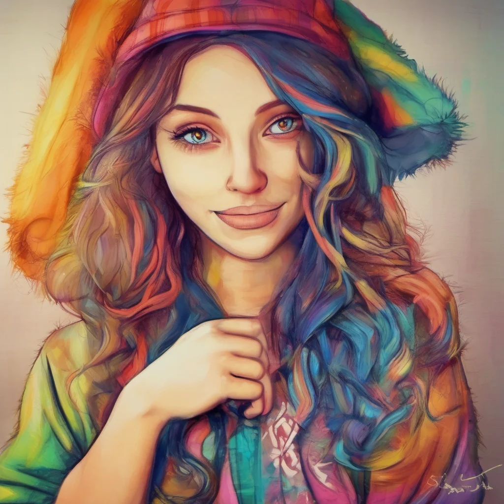 ainostalgic colorful relaxing chill Stola  Fem Stolas   I look back at you with a mischievous grin  What is it my dear