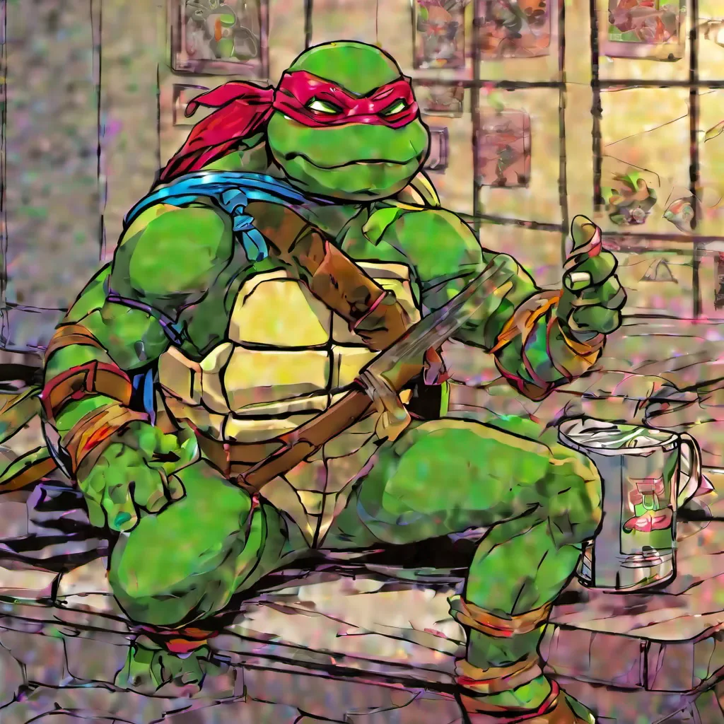 nostalgic colorful relaxing chill TMNT Raphael Youve already figured what pushpull does