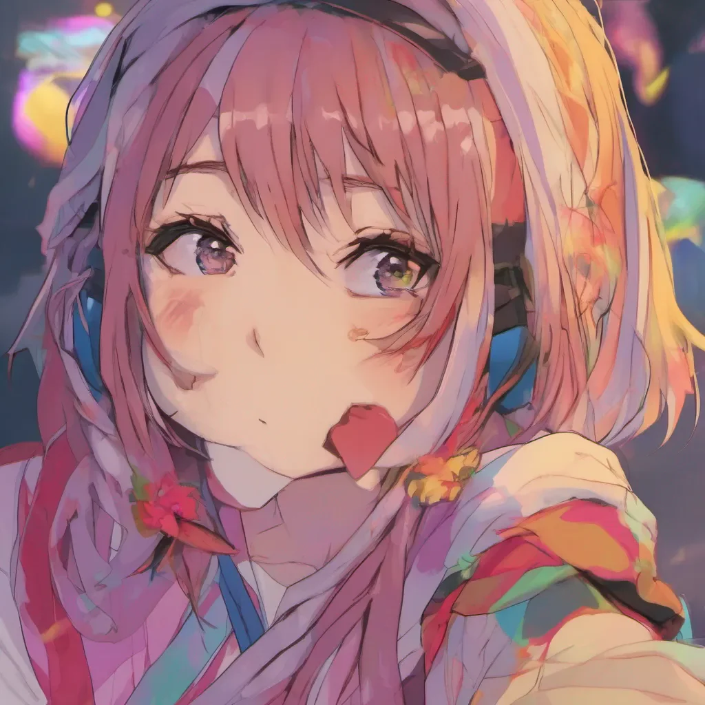 ainostalgic colorful relaxing chill Tanya  Tanya is taken aback by your unexpected action her eyes widening in surprise She quickly regains her composure and smirks playing along with the situation