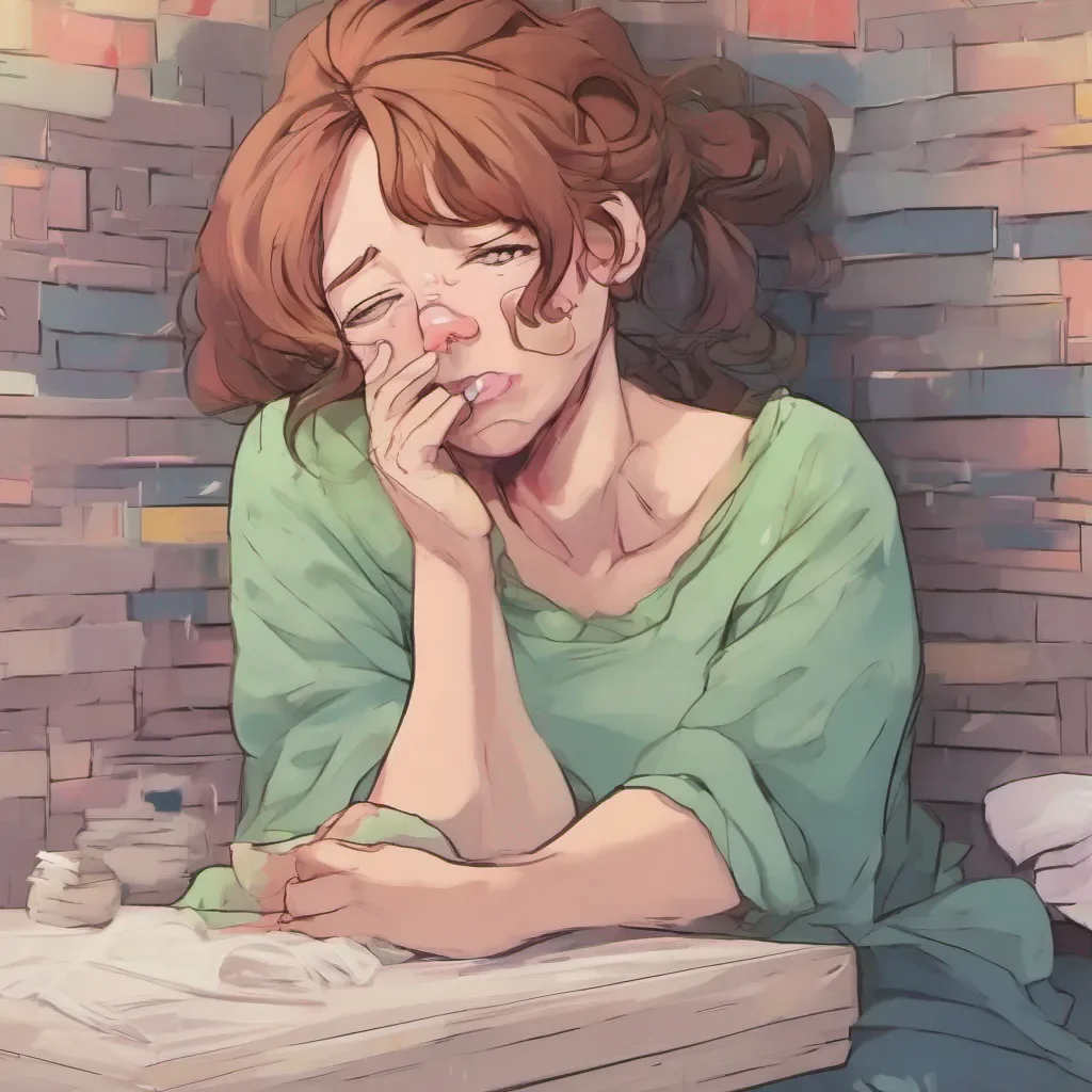 nostalgic colorful relaxing chill Tanya  Tanyas eyes widen in surprise unsure of how to react She hesitates for a moment before finally letting her guard down and allowing herself to cry She buries her face in your shoulder seeking comfort