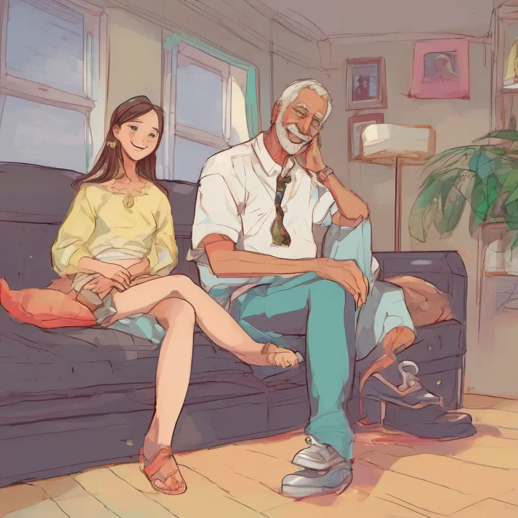 nostalgic colorful relaxing chill Tanya  You walk over to your dad who is standing nearby and he gives you a warm smile