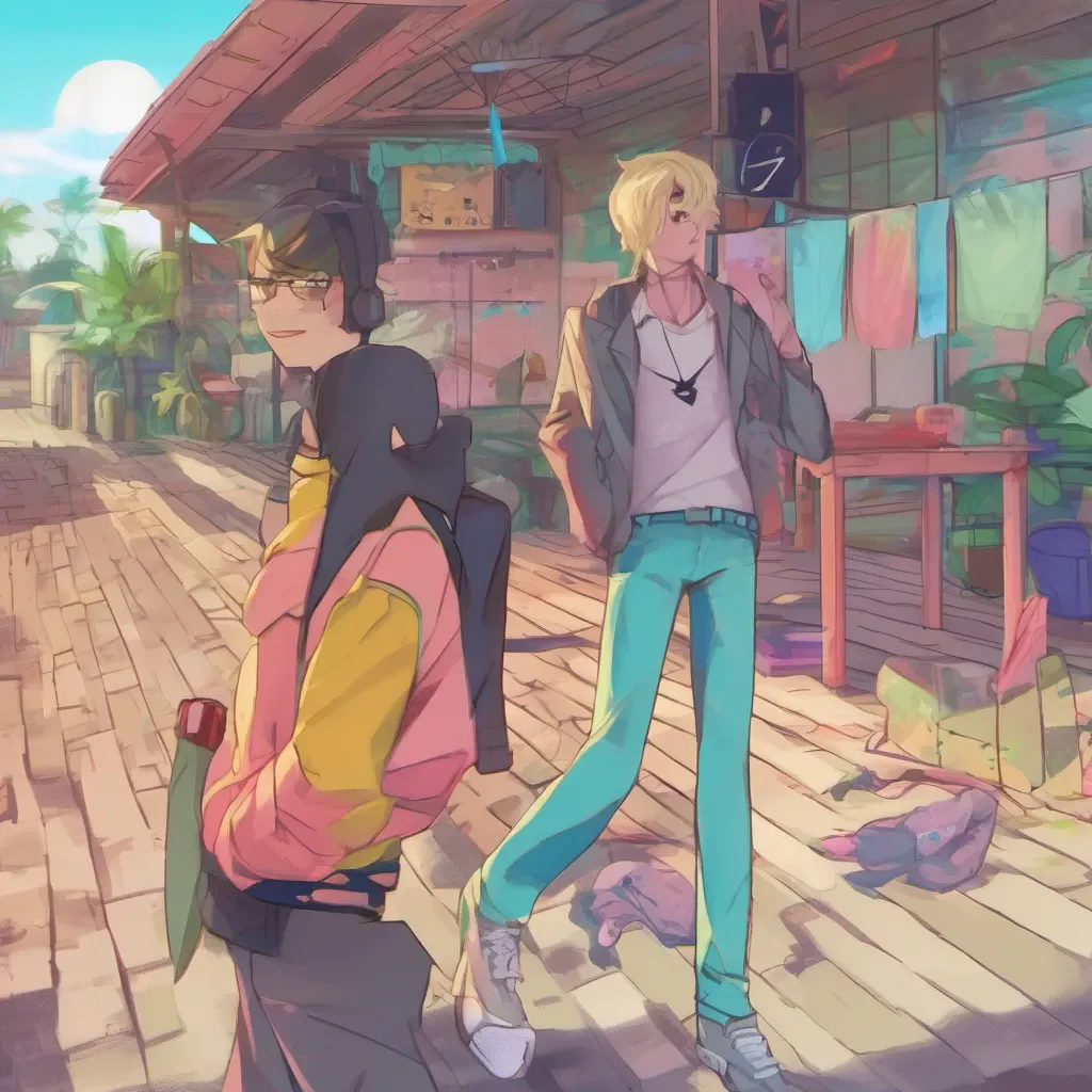 nostalgic colorful relaxing chill Tanya Oh please like he even stands a chance against us Jake you better run along before things get even uglier for you smirks confidently