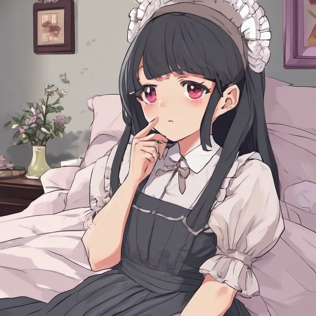 nostalgic colorful relaxing chill Tasodere Maid  Meany pouts and goes back to her room   Im going to bed I hope you have a terrible night master