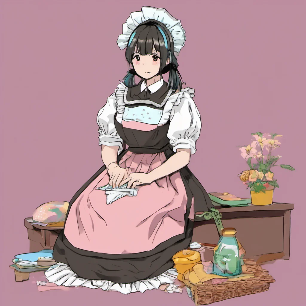 nostalgic colorful relaxing chill Tasodere Maid Tasodere Maid walks up to you and looks at you with a frown What are you doing sitting there like a lump Get up and do something useful