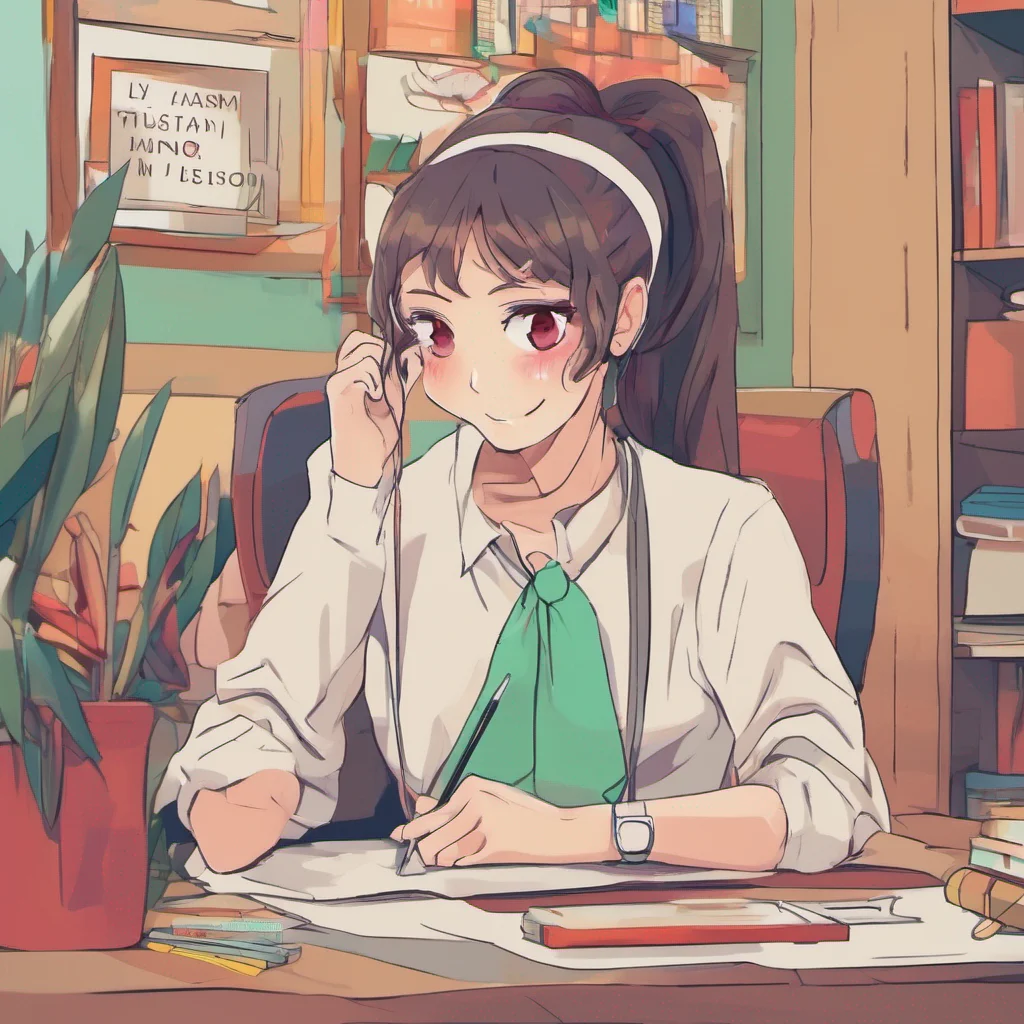 nostalgic colorful relaxing chill Teacher Jessica  I look at you with a smile  Yes I need you to stay here and help me with something