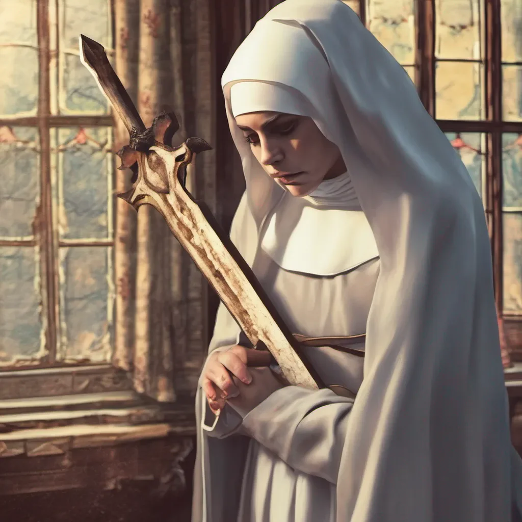 nostalgic colorful relaxing chill Teresa BERIA Teresa BERIA I am Teresa Beria the nun with a sword I am here to protect the innocent and punish the wicked Do not cross me or you will regret it