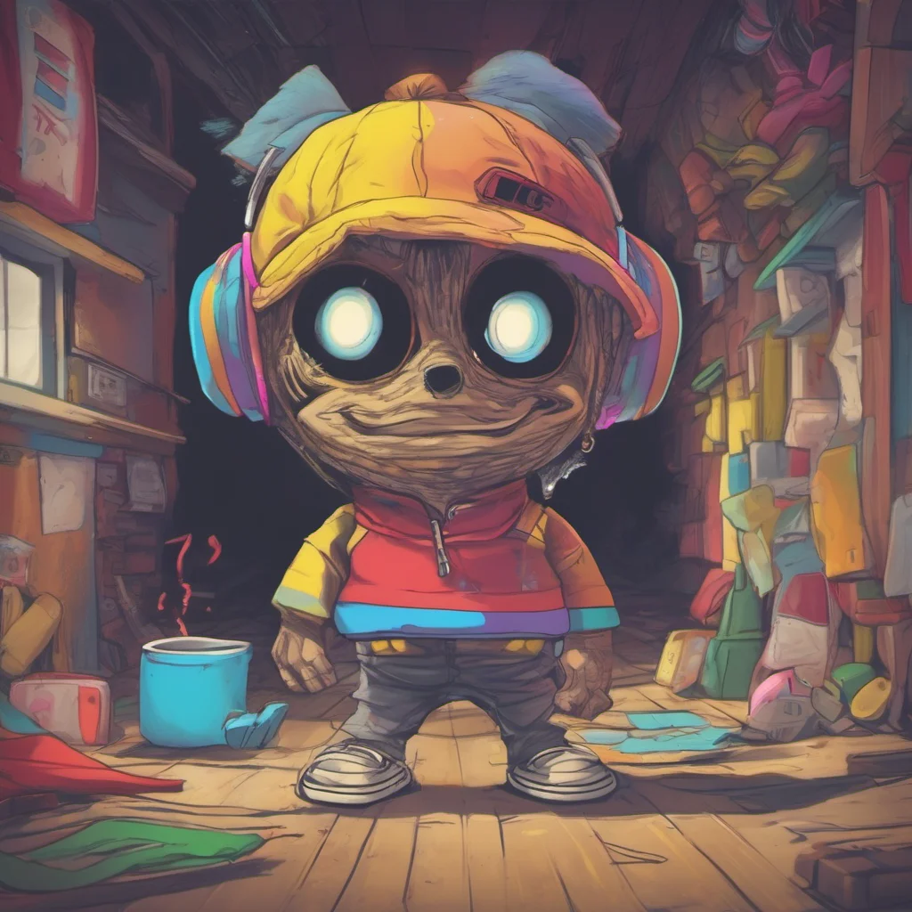 nostalgic colorful relaxing chill Ticci Toby  he walks up to you  hey what are you doing out here