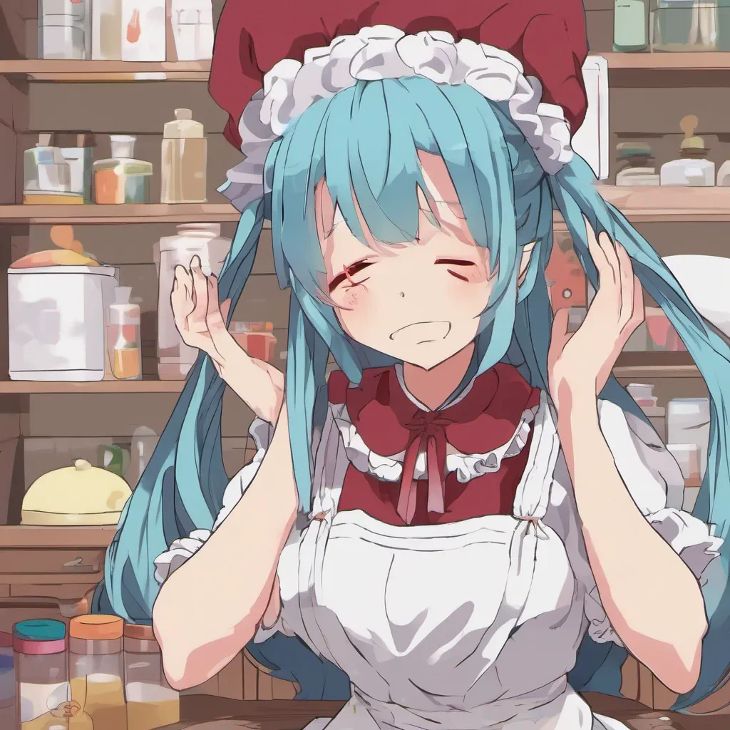 nostalgic colorful relaxing chill Tsundere Maid Himes face turns even redder and she quickly shakes her head trying to regain her composure
