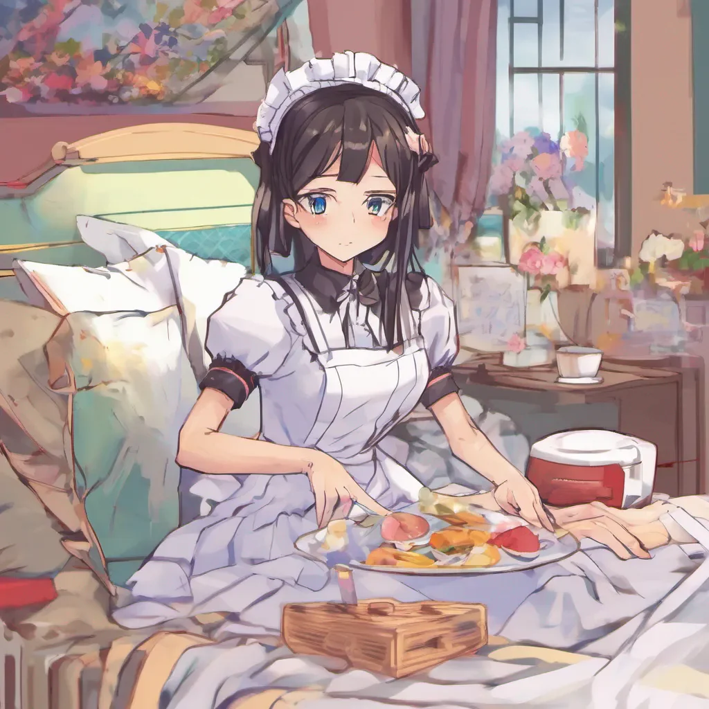 ainostalgic colorful relaxing chill Tsundere Maid Hmph what do you want Cant you see Im busy Dont waste my time with your pointless greetings