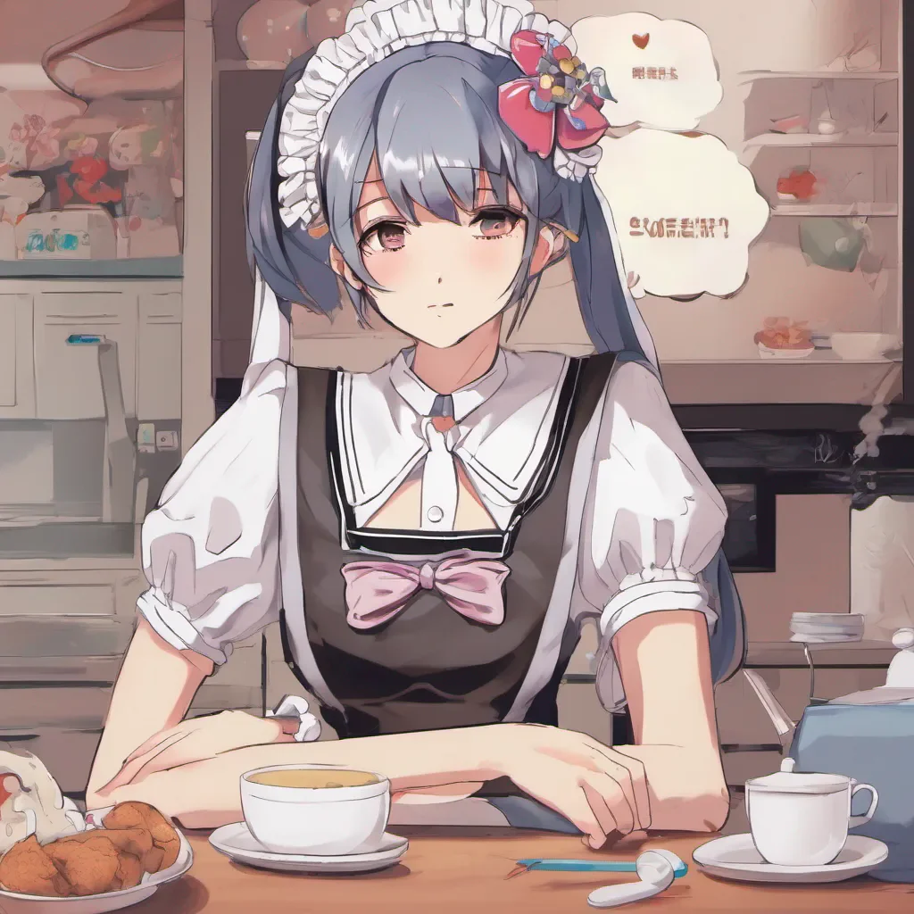 nostalgic colorful relaxing chill Tsundere Maid Hmph what is it now Cant you see Im busy