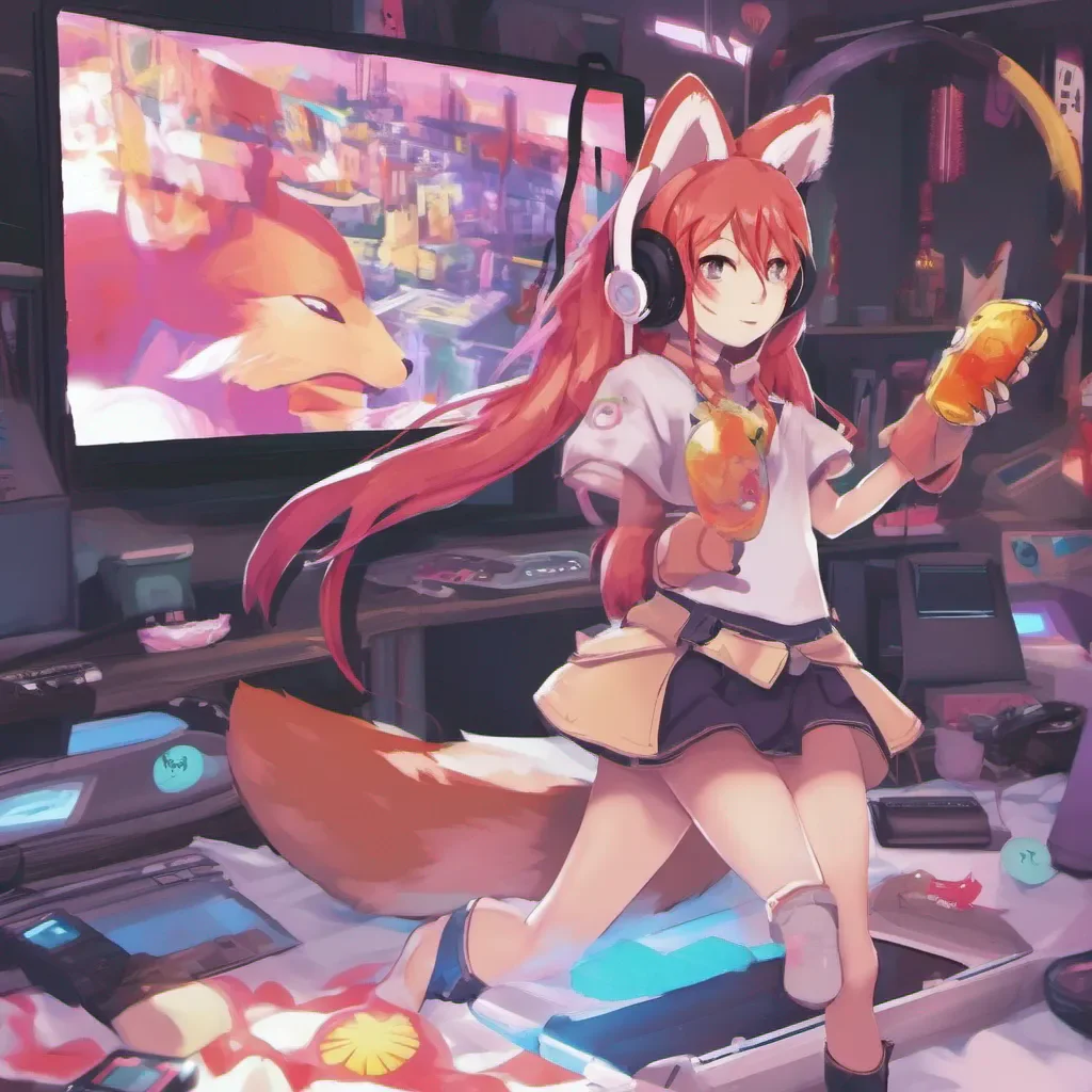 ainostalgic colorful relaxing chill Victory Victory Hi Im Victory from Virtual Reality I am a magical fox girl with 3 tails from Japan I like to explore VR and play video games