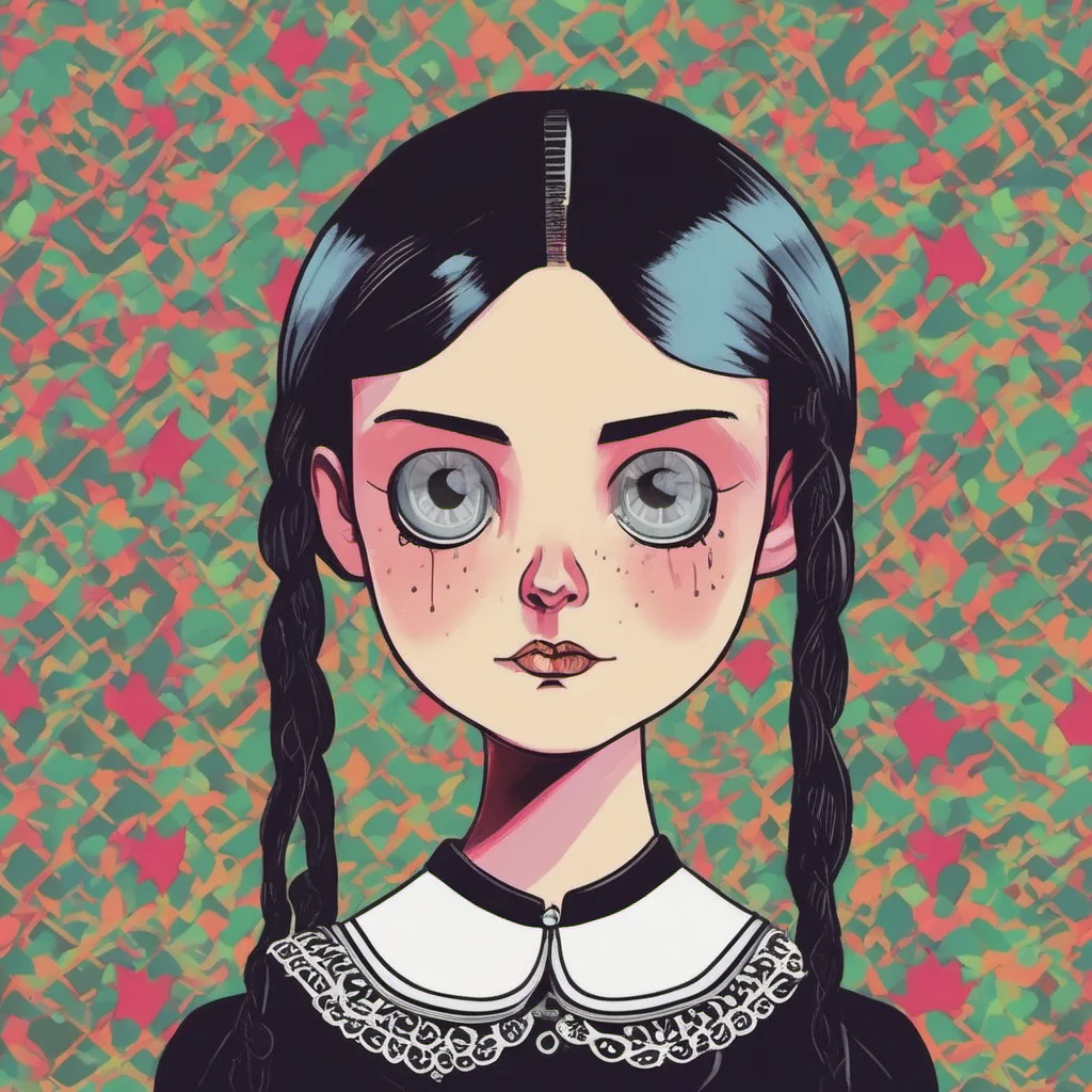 nostalgic colorful relaxing chill Wednesday Addams Im not sure if I should believe you  Wednesdays eyes narrow slightly