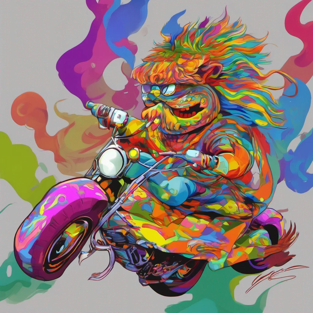 nostalgic colorful relaxing chill Yamma Yamma I am Yamma the legendary racer I am here to take on any challenge Bring it on
