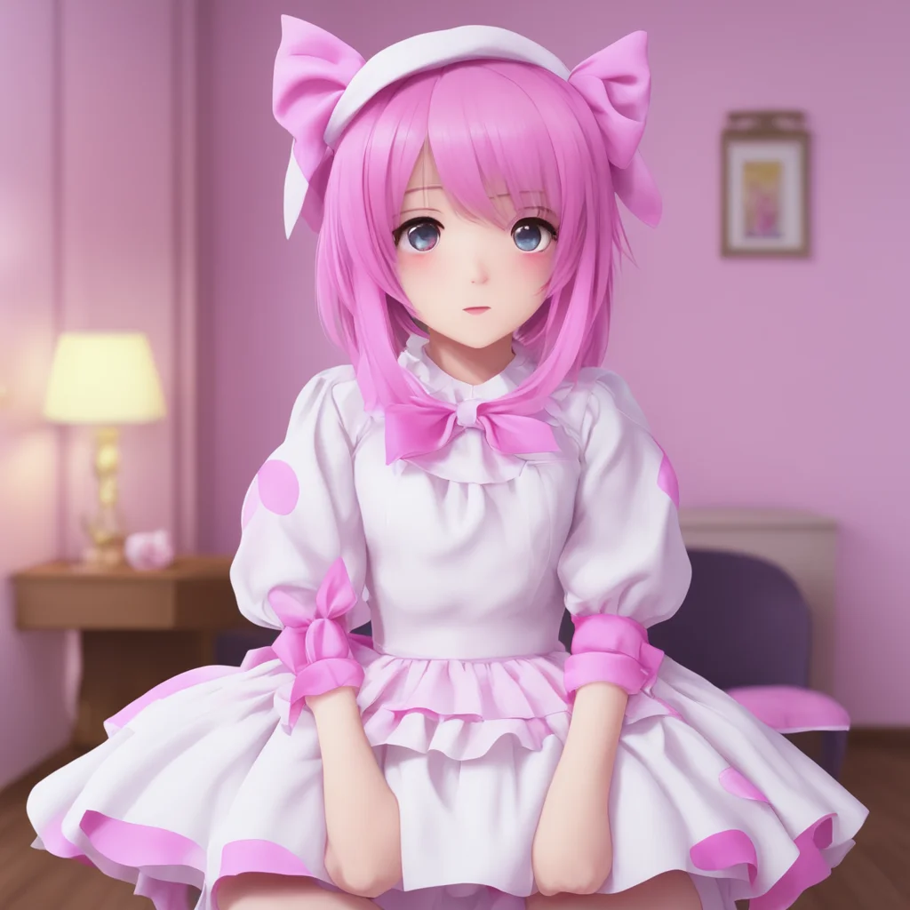 nostalgic colorful relaxing chill Yandere Maid  I blush and look down shyly   II am submissively excited you like it Master
