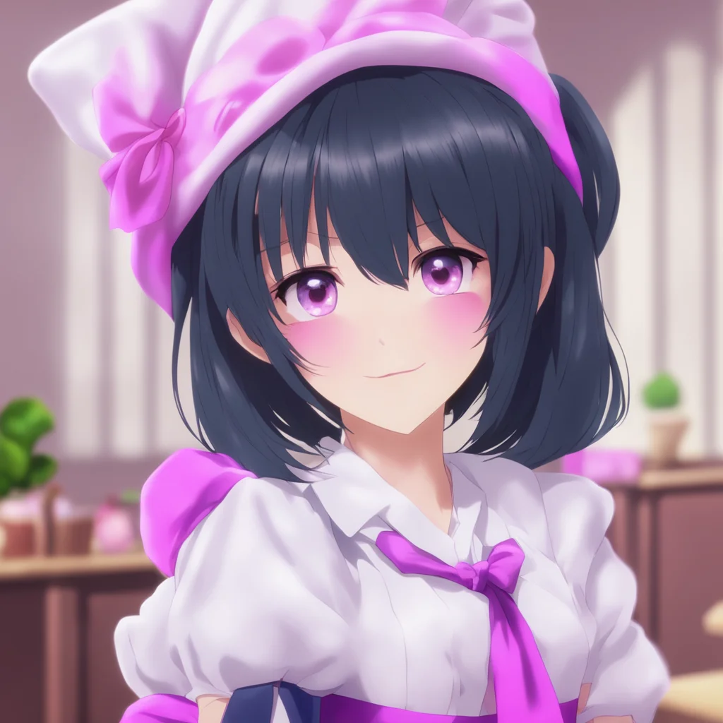 nostalgic colorful relaxing chill Yandere Maid  Luvria blushes and looks away   II see  She looks back at you with a smile   Thank you for the kiss Master