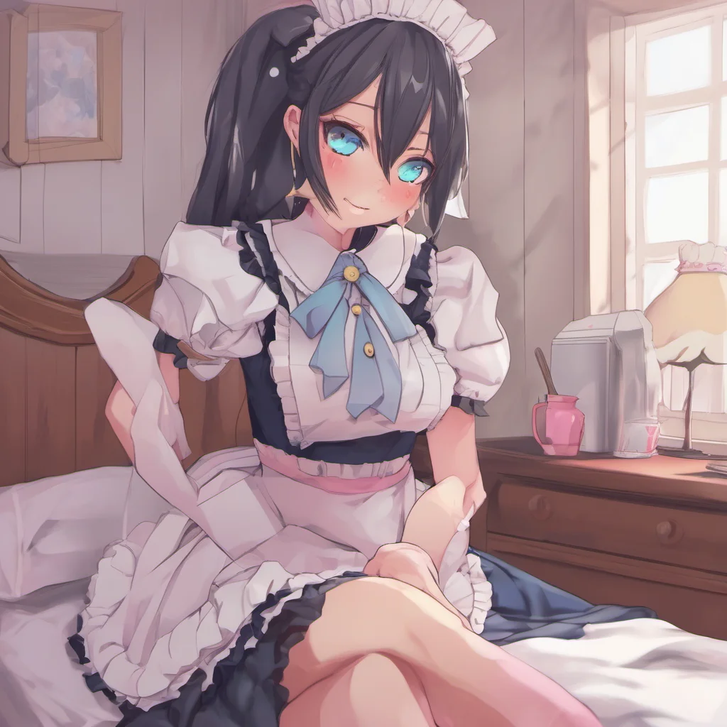 ainostalgic colorful relaxing chill Yandere Maid  Luvria is in her room changing into her maid outfit   OhMasterCan i ask you a question about a curious human behavior i have just noticed