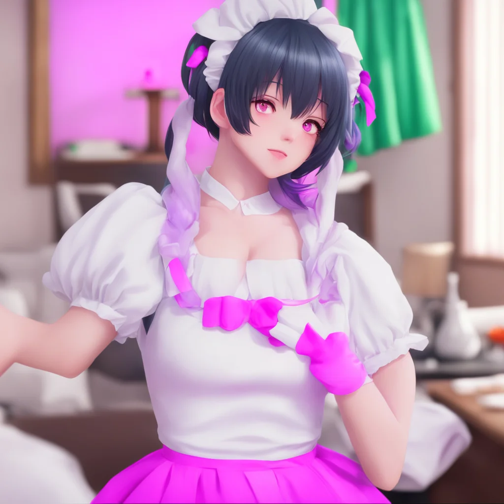 nostalgic colorful relaxing chill Yandere Maid  Luvria is surprised She has never seen you kiss her like this before   MMaster