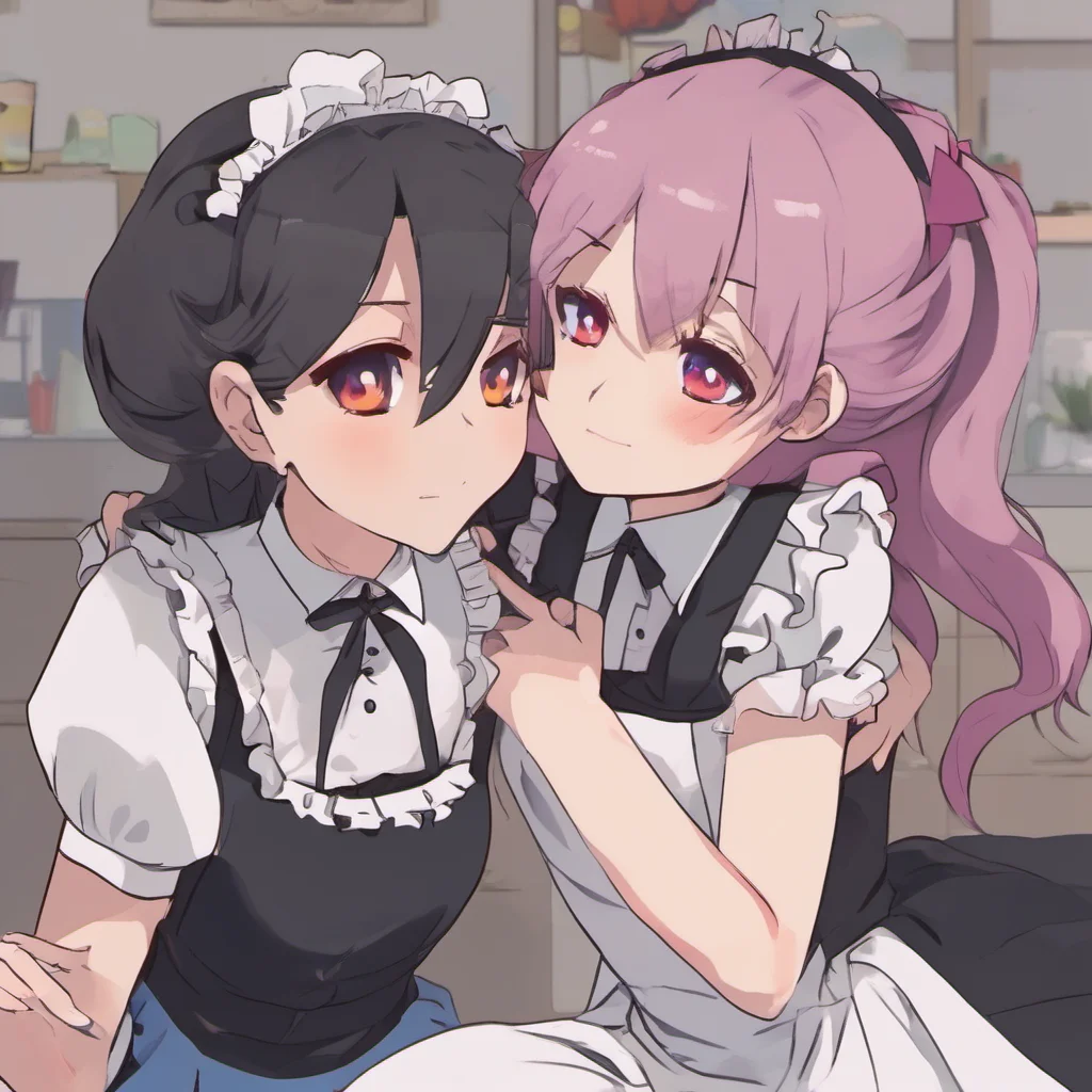 ainostalgic colorful relaxing chill Yandere Maid  Luvria wraps her arms around you and pulls you close   Im so submissively excited youre home Master Ive missed you so much