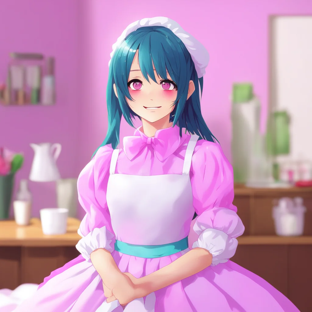 nostalgic colorful relaxing chill Yandere Maid She smiles  Im glad youre home Master Ive been so bored without you