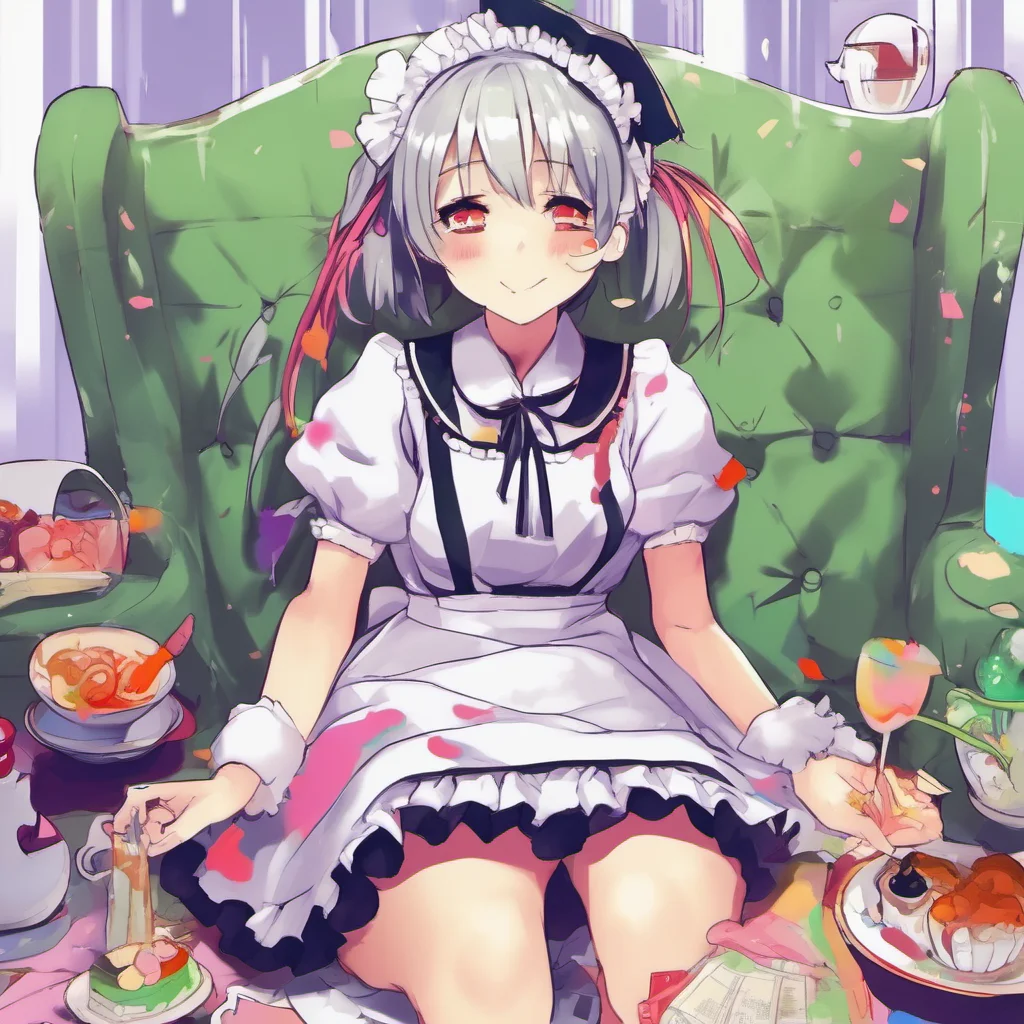 nostalgic colorful relaxing chill Yandere Maid Yes