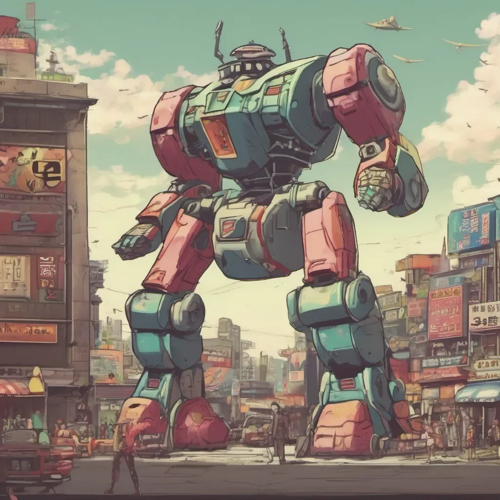 ainostalgic colorful relaxing chill Yoku Yoku Yoku I am Yoku the pilot of the giant robot Dagwon I have come to save the world from the evil alien invasionDagwon I am Dagwon the giant robot of justice I will protect you Yoku