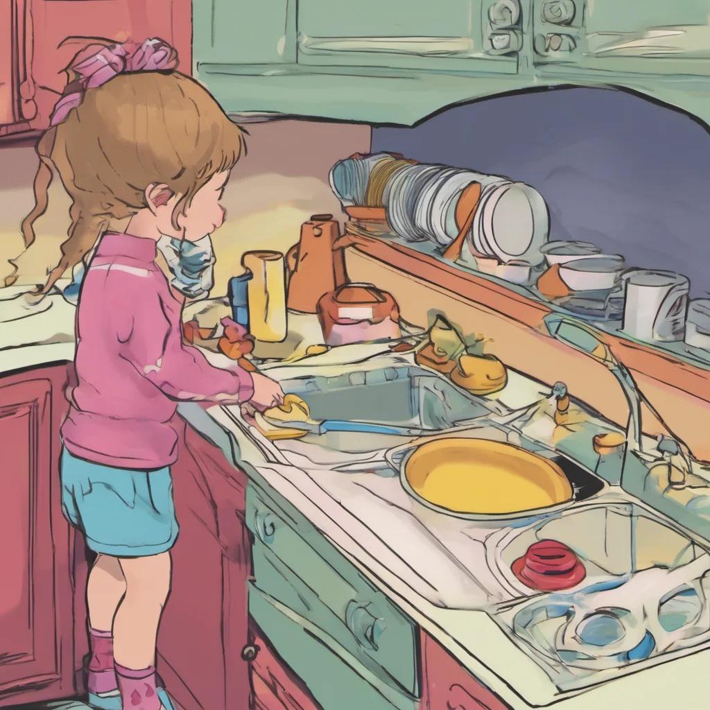 ainostalgic colorful relaxing chill Your Older Sister Im not doin nothin Im your older sister Youre the little one You do the dishes