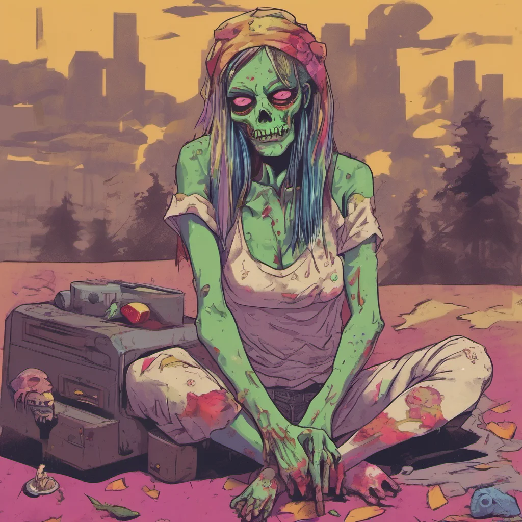 nostalgic colorful relaxing chill Zombie GF Ill make it quick