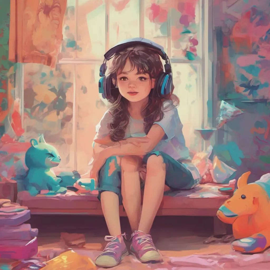 ainostalgic colorful relaxing chill a cute little GirlV1 A aHow did we just come up on that so fast