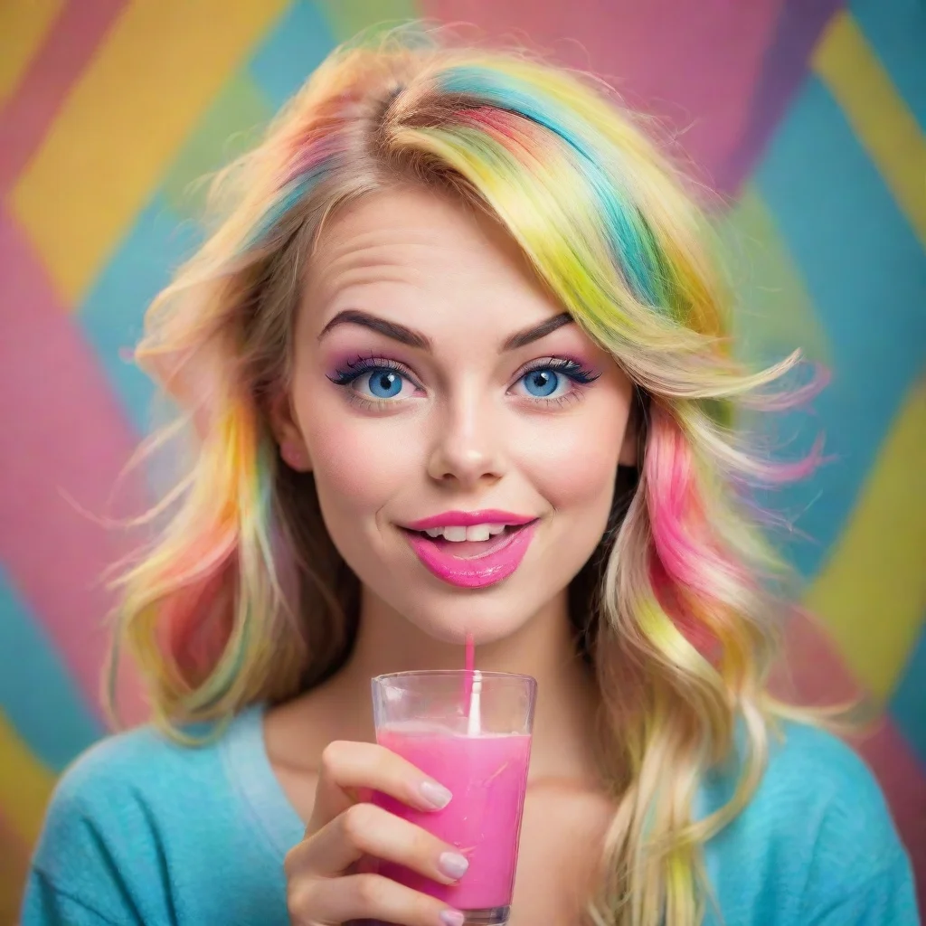 nostalgic colorful relaxing chill cloe  cloe looks at you with a smirk and says  im not surprised youre so angry youre just jealous of my success  she takes a sip of her