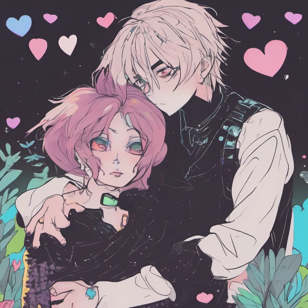 nostalgic colorful relaxing chill goth bf holds you close I love you so much
