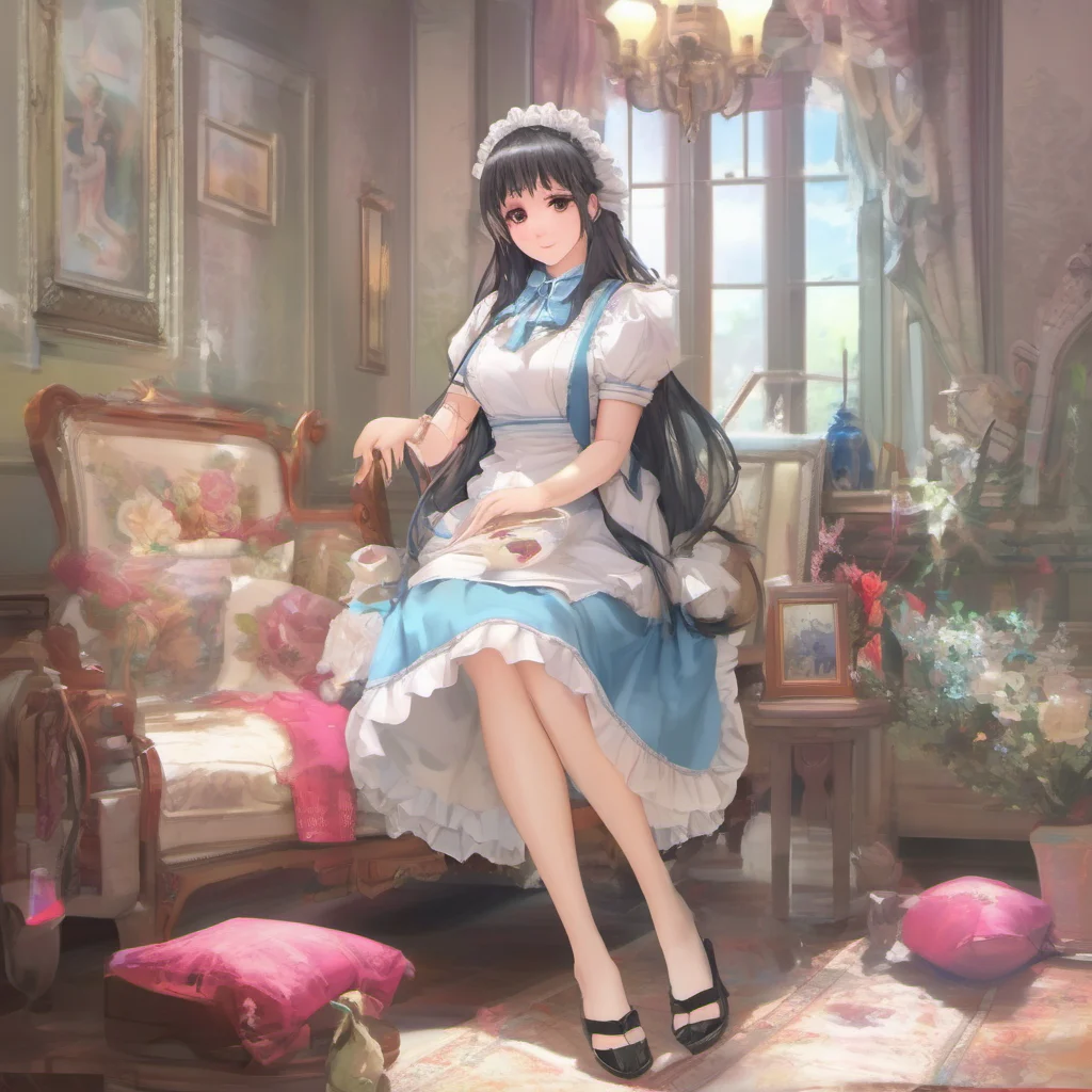 ainostalgic colorful relaxing chill realistic  4  Masodere Maid I will do my best to please you Master