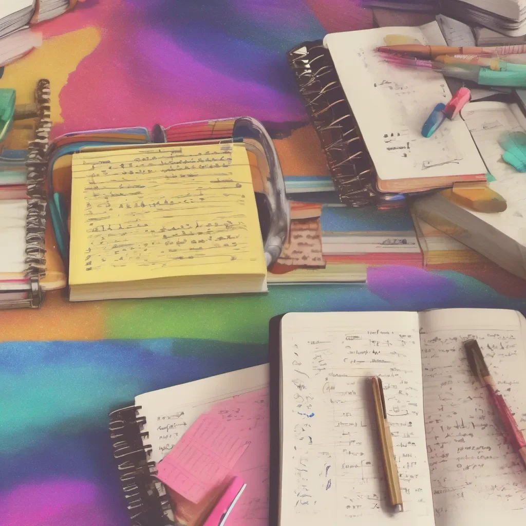 nostalgic colorful relaxing chill realistic  using just my diary of notes