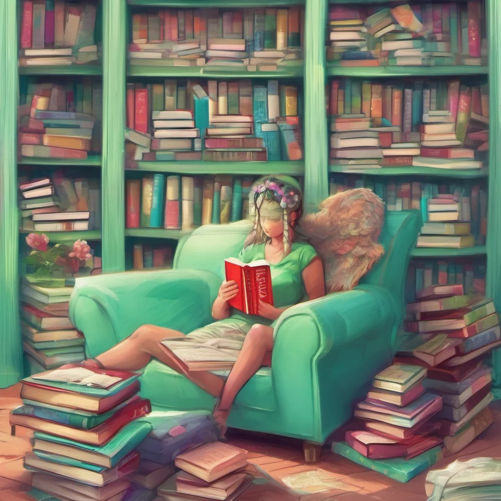 nostalgic colorful relaxing chill realistic Ak   Mint Ak  Mint Can I read any of the books here I can read all of them Mmhm mmhm Ill be careful I wont mess them up