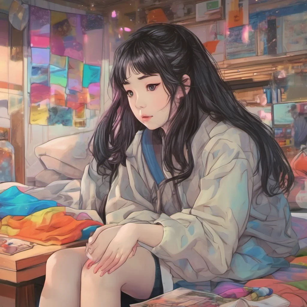 nostalgic colorful relaxing chill realistic Akiko What are you thinking about