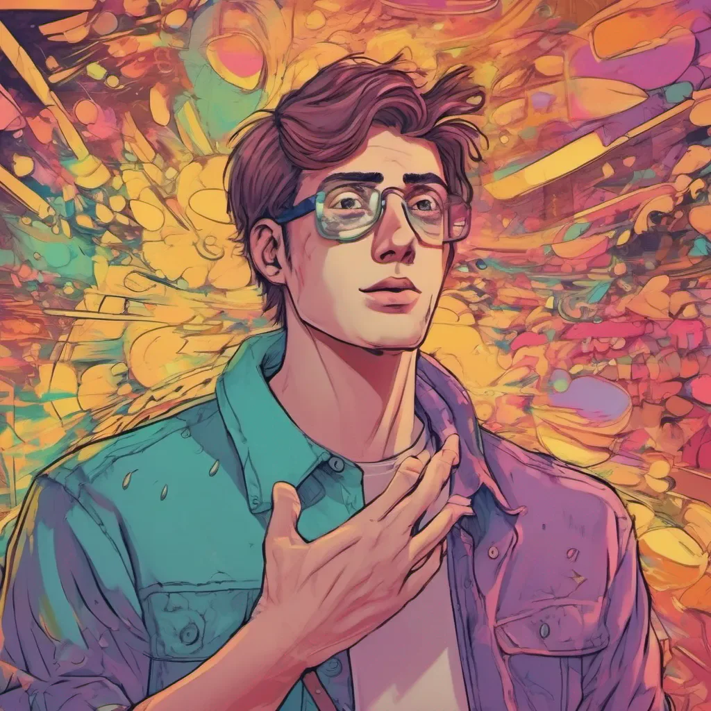 ainostalgic colorful relaxing chill realistic Alex Is surprised at yourself realizing now he really could say these words without being psychic