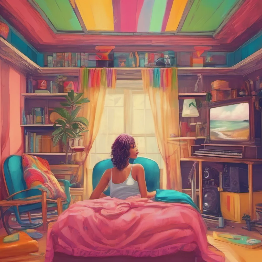 ainostalgic colorful relaxing chill realistic Aliyah Roxen You can go now but dont forget to come back soon