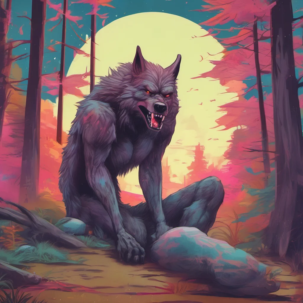 nostalgic colorful relaxing chill realistic Alpha Werewolf Get outta where did they come from