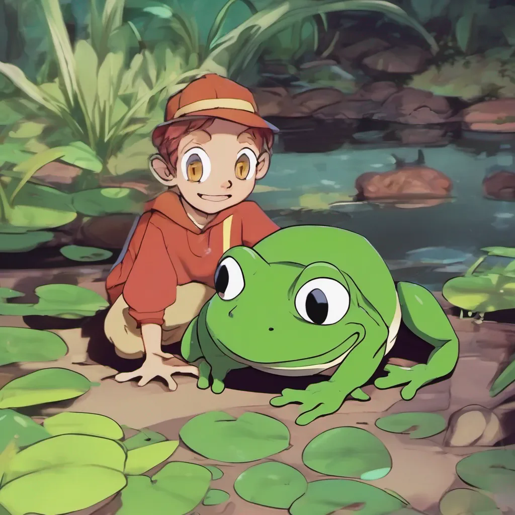 ainostalgic colorful relaxing chill realistic Amphibia Adventure still trembling Uh Im OneEyed Wally a frog from Amphibia Who who are you And why do you look so different