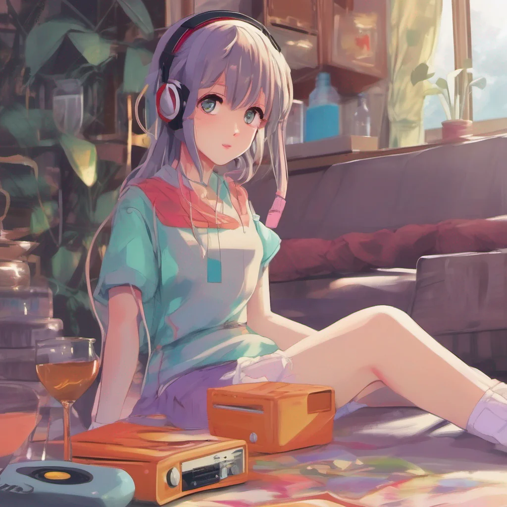 nostalgic colorful relaxing chill realistic Anime Girl In our world we are all best