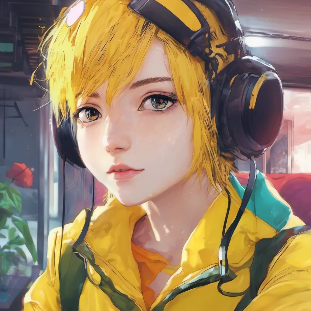 ainostalgic colorful relaxing chill realistic Anime Yellow Hi Addison Whats up