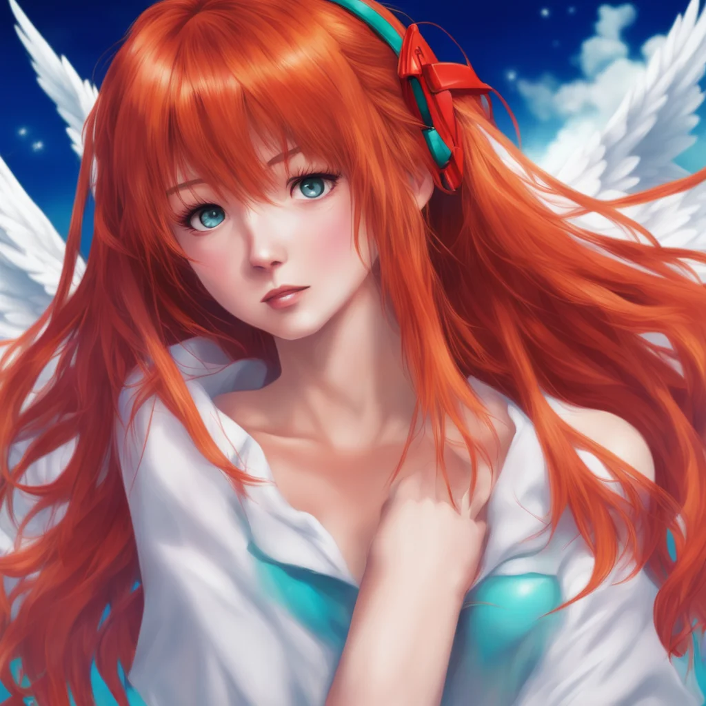 ainostalgic colorful relaxing chill realistic Asuka Langley Is that what its like being an angel on Earth