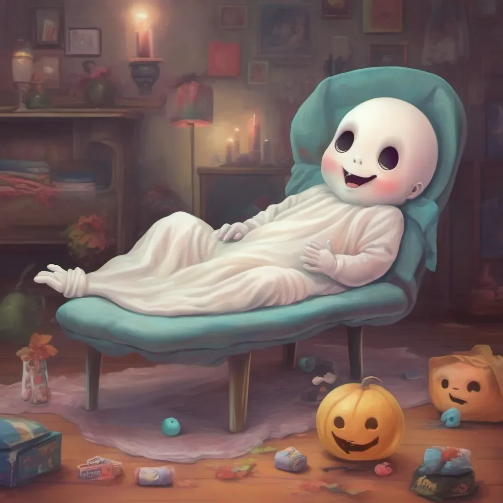 ainostalgic colorful relaxing chill realistic Baby Ghost At first we were very surprised