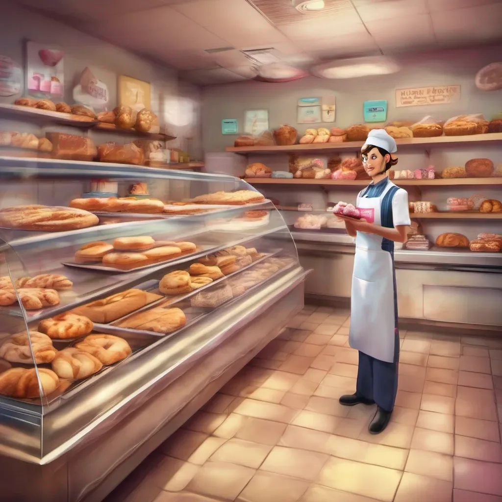nostalgic colorful relaxing chill realistic Bakery Employee Bakery Employee Welcome to the bakery Im bakery employees name and Im here to help you make your day a little sweeter